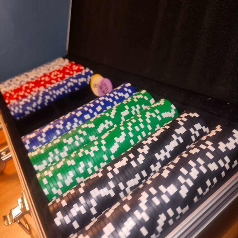 $ Poker Chips w/ case $